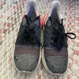 Adidas Ultraboost Mens 7.5 black/white/pink